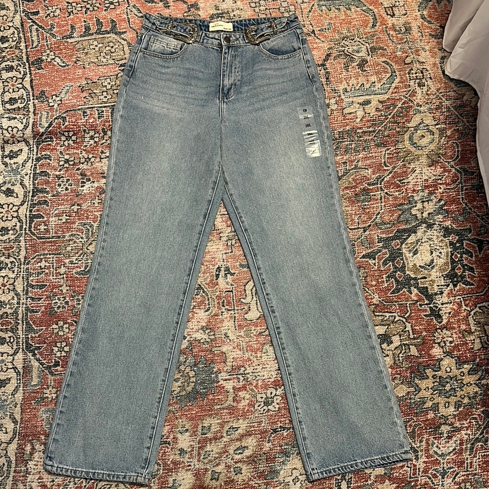 Sterling & Stitch Women's Wide Leg Jeans Size 28